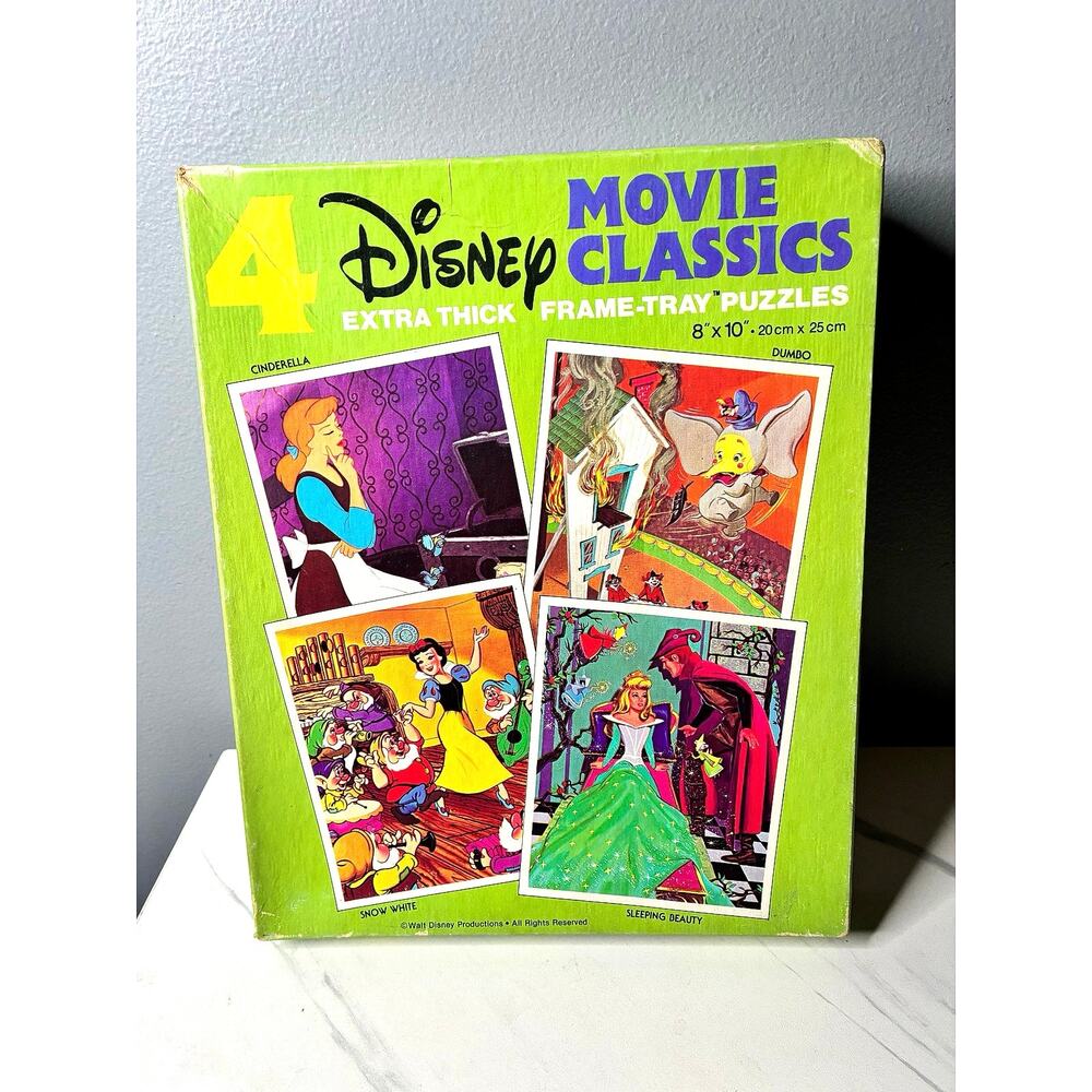Vintage Disney Frame Tray Puzzles Set Whitman Snow White Dumbo